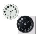 Bulk Pack 5x Clock Wall Qtz Pl Round 33cm Glass-Face