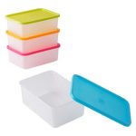 Bulk Pack 20 X Plastic Lunch Box 15x9.5x6cm - Assorted Colours