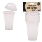 Bulk Pack 6 X Disposable Plastic Dome Shaped Cups - 300ml Pack of 10