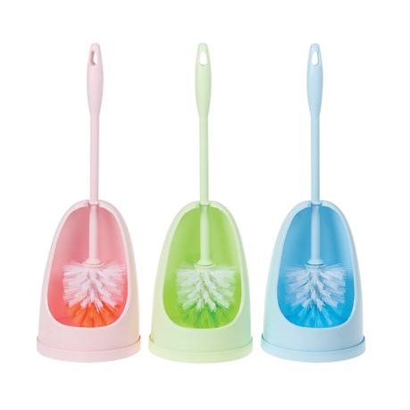 46907156-7-pdpxl Bulk Pack 4x Toilet Brush With Stand Assorted Colours - Image 1