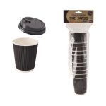 Bulk Pack 4 x Paper Picnic Cups Pack Of 10 With 250ml Lids