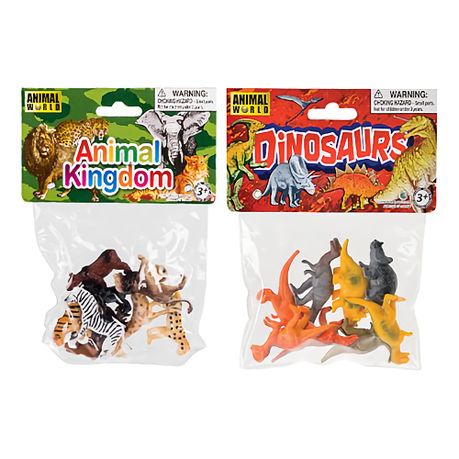 55711071-1-pdpxl Bulk Pack x 6 Animals Dinosaurs/Wild 8 Piece 5cm - Image 1