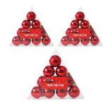 Christmas Balls 5cm Ornaments for Tree Décor (Pack of 30) - Red