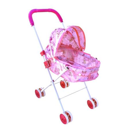 56590795-1-pdpxl Baby Doll Folding Stroller Pushchair Kids Pram - Pink - Image 1