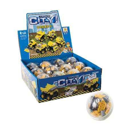 57681473-1-pdpxl Bulk Pack x 12 Building Blocks Mini Vehicles Tub - Image 1