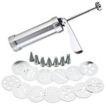 Cookie Press Icing Gun Biscuit Maker Cake Decoration Tool - Silver