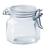 Glass Storage Jar With Clip-On Lid 100ml, 8.5x5cm - Set of 12
