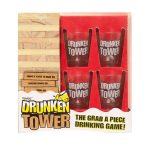 Bulk Pack x 2 Drinking Game Tower Blocks with 4 Glasses