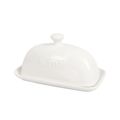 White Ceramic Butter Dish with Lid