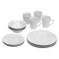 Classic White Porcelain Dinner Set - 16 Piece