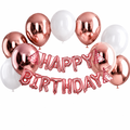 Rose Gold Happy Birthday Balloon Set (11 Piece)