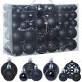 Decorative 100Pc Shatterproof Baubles - Red