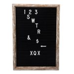 Black Plastic Letter Board - 40 x 30cm With 4 x Letter & Number Sheets