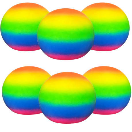 s-pdpxl Rainbow Stress Balls for Kids and Adults - 6 Pack - Image 1