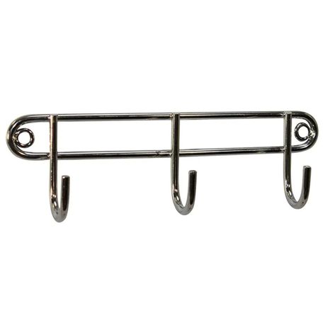 s-pdpxl Stainless Steel Hook Rack - 3-Hooks - Image 1