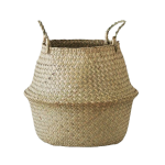 Handmade Rattan Seagrass Tot Belly Basket Planter - S