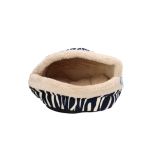 Navy And Cream Tiger Stripe Pet Bed