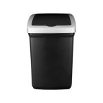 Lift Top Bin 32 L - Black and Silver
