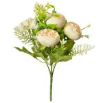 Artificial Peony Mini Bunch - Peach - 25cm - Set of 6
