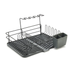 Dish drying Rack with Utensil holder, Black