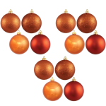 12 Pcs Christmas Decorations Ball Ornaments - Red