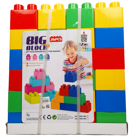 s-pdpxl 36 piece Big Plastic Building Blocks for Kids - Image 1