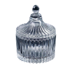 Crystal Ribbed Glass Sugar Bowls - Set of 4