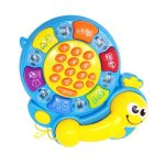 Children Musical Activity Simulation Tortoise Telephone Toy With Light