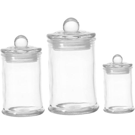 s-pdpxl Cylinder Jar With Lid Storage Containers - 3Piece - Image 1