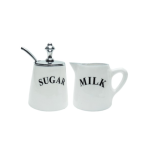 Aluminium White Inlay Milk & Sugar Set