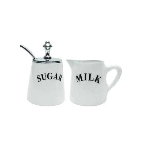 s-pdpxl Aluminium White Inlay Milk & Sugar Set - Image 1