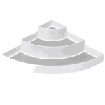 Corner Shelf Organiser, 3 Tier, White