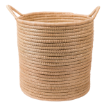 Handmade Natural Planter Baskets With Handles - S