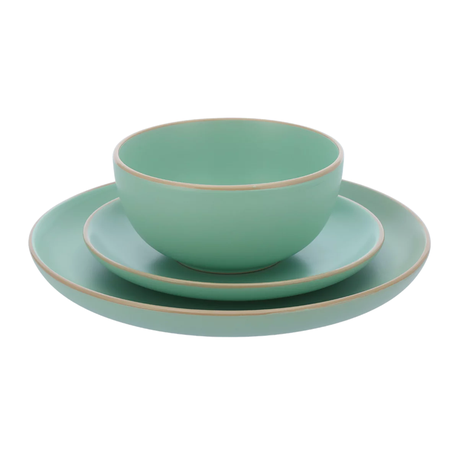 s-pdpxl Matte Stoneware Dinnerware - 12 Set - Mint - Image 1