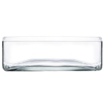 Square Glass Dish Vase - 10cmH x 24cmø