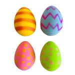 Squeeze Squishy Sensory Easter Egg - Fidget Stress Ball Toy - Set of 4 - 1 Pack