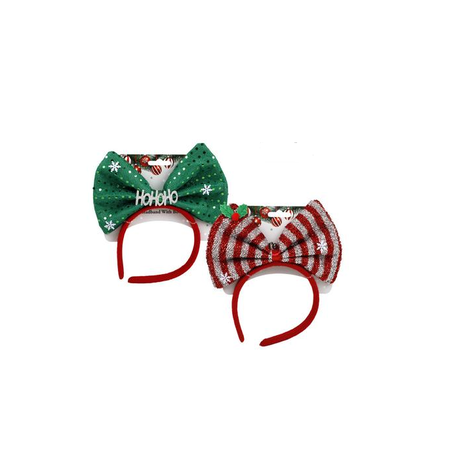 s-pdpxl Christmas head band with bow tie- 2pack - Image 1