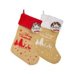 Christmas Woven Dress Up Stocking 42cm -Set Of 2