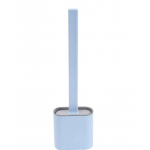 Silicone Toilet Brush With Toilet Brush Holder Stand Bathroom Cleaning Tool - White
