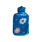 Hot Water Bottle with Cover - Blue