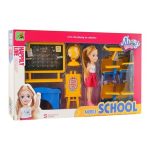 Doll With School Set Toy For Kids