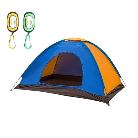 s-pdpxl Waterproof Travel Camping Tent for 2 with Keychain LED Light - Image 1