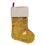 Christmas Reversible Sequin Stocking - Gold/Silver