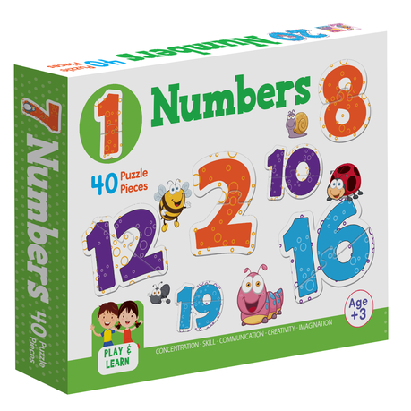 s-pdpxl Kids Play & Learn: Numbers 40 Piece Jigsaw Puzzle - 2 Pack - Image 1