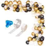 Balloon Arch Kit for Party Decor 103 Pieces - Black Gold