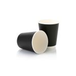 Double Wall Disposable Coffee Cup - 500ml - Black - 25 Pack