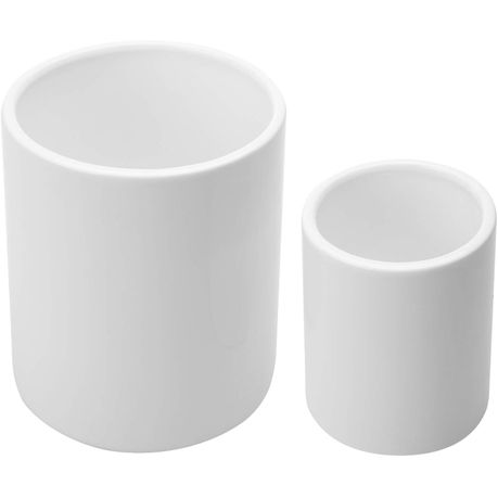 s-pdpxl Glazed Ceramic Kitchen Crock Kitchen Utensil Holder - Set of 2 - Image 1