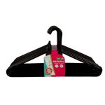 Clothes Hangers - BPA Free Plastic - Black - 20 Piece - 12 Pack