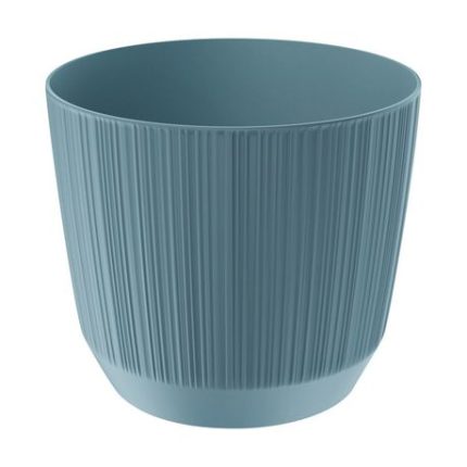 Home Decor Plastic Round Pot Planter (126 x 108 mm) - Blue