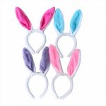 Bendable Bunny Rabbit Ears Head Bands - Alice Bands (Set of 8)